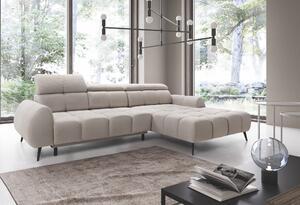 Colțar ~ALVORIA~ premium, smart, extensie electrică, charger USB, tetiere reglabile, material impermeabil, 295/188 cm, extensia 110/255 cm