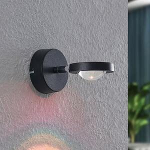 Lindby Edonita aplică perete LED cu efect luminos, Negru, Camera de zi / sufragerie, Metal, Modern