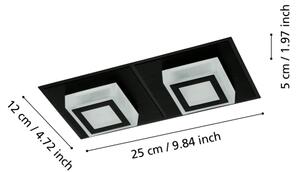Eglo 99362 - Plafonieră LED MASIANO 2xLED/3,3W/230V