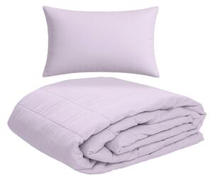Pilota matlasata de vara 140x200 cm cu husa pentru perna SUMMER 45x75 cm, violet