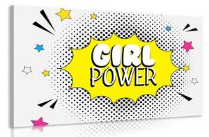 Tablou cu inscripție pop art - GIRL POWER