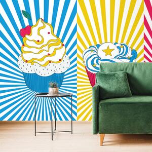 Tapet cupcakes pop art