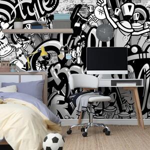 Tapet graffiti street atr gri