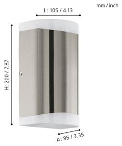 Aplică LED de exterior CARPINERA 2xGU10/4,6W/230V IP44 Eglo 75543
