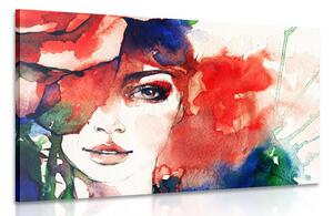 Tablou abstract portret al unei femei
