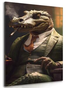 Tablou animal gangster crocodil
