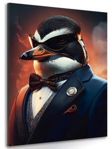 Tablou animal gangster pinguin