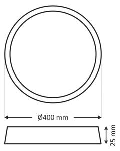 Plafonieră LED 32W, 230V, 3000/4000/6500K, diametru 40 cm, albă