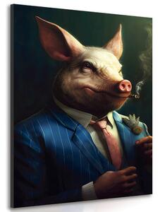 Tablou animal gangster porc