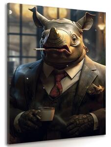 Tablou animal gangster rinocer