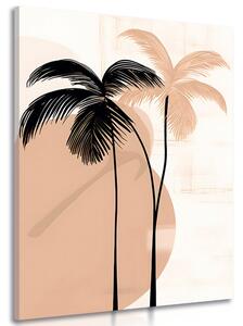 Tablou forme abstracte botanice de palmier