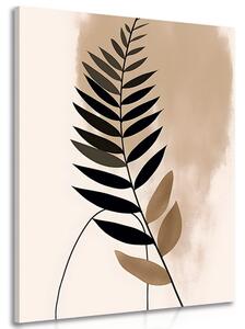 Tablou forme abstracte botanice de ferigă