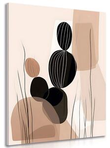 Tablou forme abstracte botanice de cactus