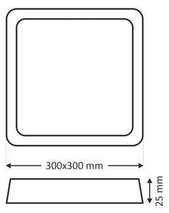 Plafonieră LED 24W/230V 3000/4000/6500K 30x30 cm albă