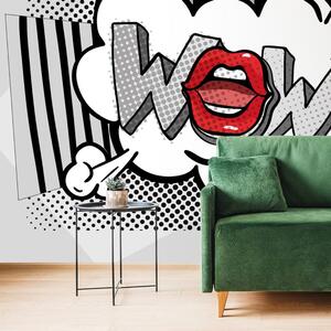 Tapet pop art gri elegante - WOW!