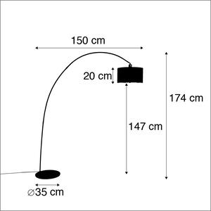 Lampă inteligentă cu arc modern, negru, inclusiv A60 Wifi - Vinossa