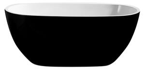Cada baie freestanding 170 x 75 cm neagra, ovala, acril Florida Aura Black 170