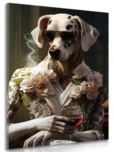 Tablou animal gangster cățea dalmată