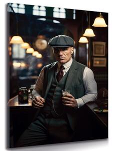 Tablou gangster într-un bar de whiskey