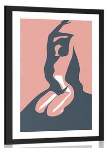Poster cu passepartout delicatețea corpului feminin