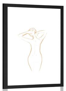 Poster cu passepartout curbele corpului feminin