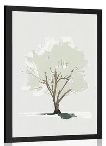 Poster copaci cu atingere de minimalism