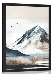 Poster munți pitorești în stil scandinav