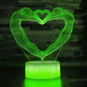 Lampă 3D - Inimă Cuplu
