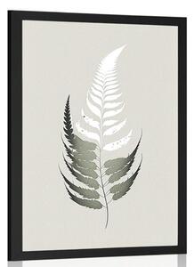 Poster frunză din ferigă minimalistă