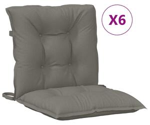 Perne scaun cu spătar scund 6 buc. melanj gri 100x50x7cm textil