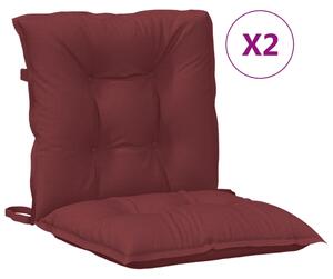 Perne scaun spătar mic 2 buc. melanj roșu vin 100x50x7cm textil