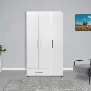 Dulap Haine Adore Trendline, 3 usi, 1 sertar, Alb - Stejar, 103x187x52 cm