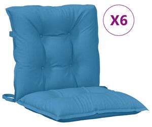 Perne scaun spătar mic 6 buc. melanj albastru 100x50x7cm textil