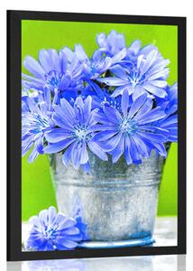 Poster buchet de flori într-o găleată