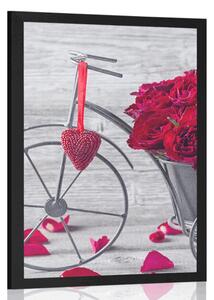 Poster bicicletă plină cu trandafiri