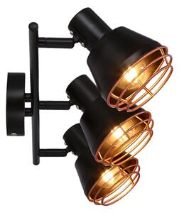 Spot NERIA 3xE14/40W/230V negru/cupru