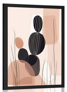 Poster forme abstracte botanice de cactus
