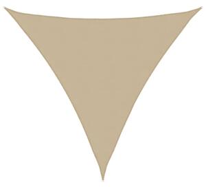 Parasolar, bej, 3x3x3 m, țesătură oxford, triunghiular