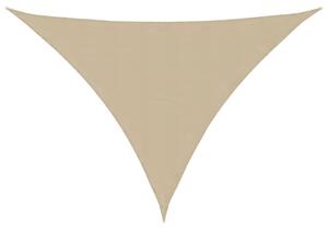 Parasolar, bej, 4x5x5 m, țesătură oxford, triunghiular
