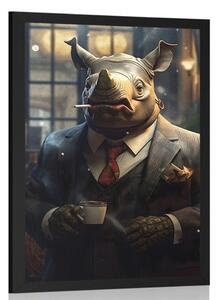 Poster gangster animal rinocer