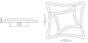 Brilagi - Plafonieră LED Modern Mini, 24W, 230V, 3000/4000/6000K