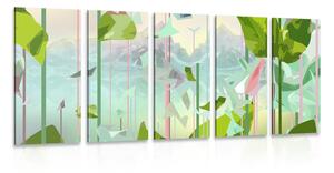 Tablou 5-piese paradisul abstract