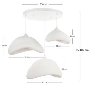 Brilagi - Lustra pe cablu WABI SABI 3xE27/40W/230V diam. 82 cm albă