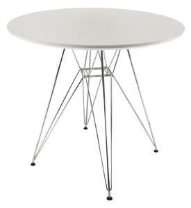 Masa rotundă de sufragerie Aga 80 cm Alb 2DAZ584 - II. CALITATE