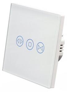 Comutator tactil din sticlă pentru jaluzele WIFI - alb