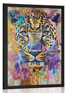 Poster leopard cu imitația picturii