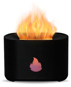 Difuzor de aromă Aga cu proiecție LED de foc Negru