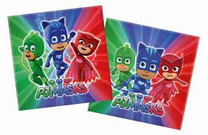 Șervețele de aniversare PJ Masks 33 cm / 20 bucăți