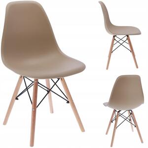 Scaun scandinav din plastic EVA bej