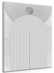 Tablou curcubeu modern gri Mid-Century